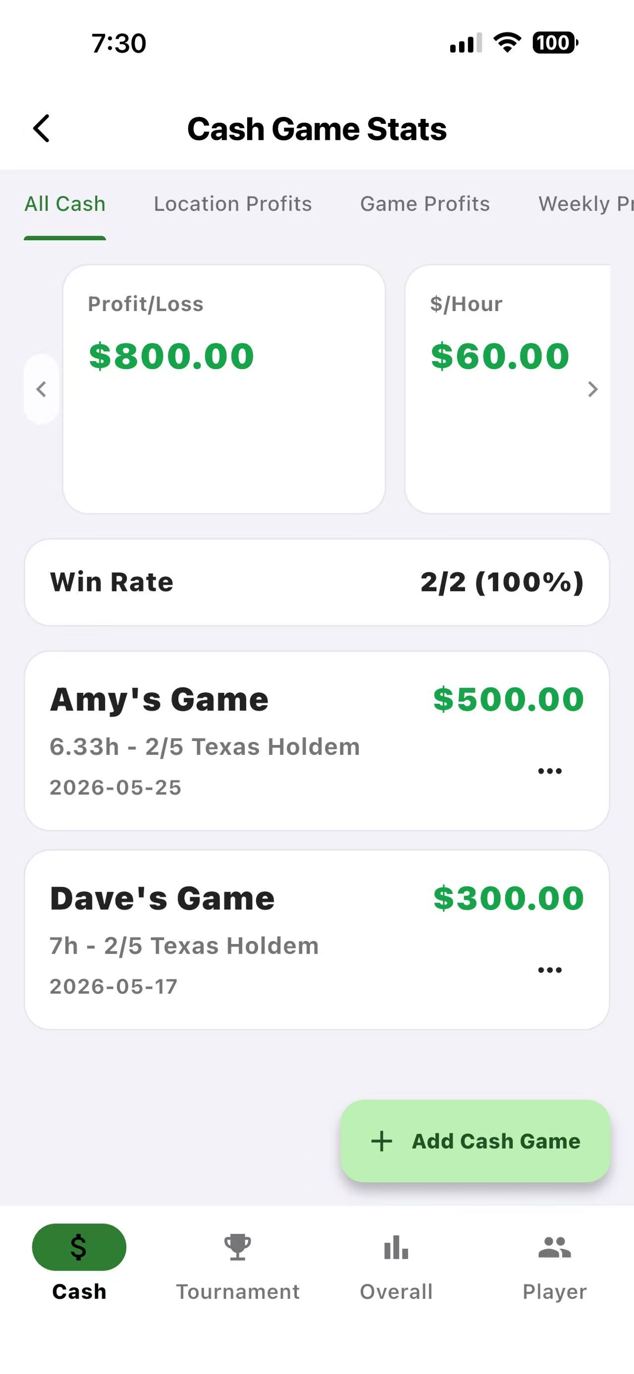 Poker Stats